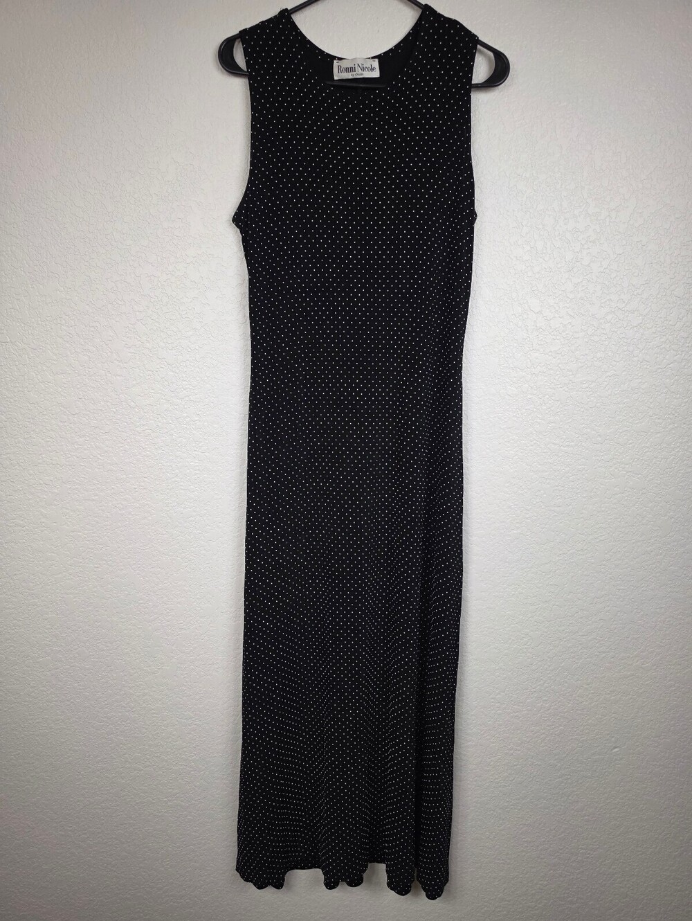 Vintage 90s Ronni Nicole Dotted Black Dress Whimsigoth